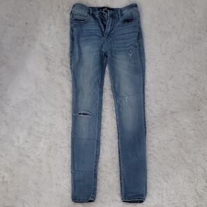 Hollister Light Blue Distressed Skinny Jeans